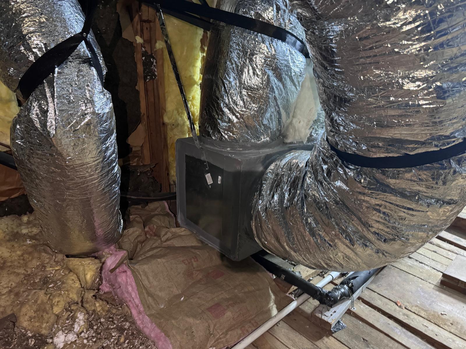 Attic Units - hvac ductwork installation attic